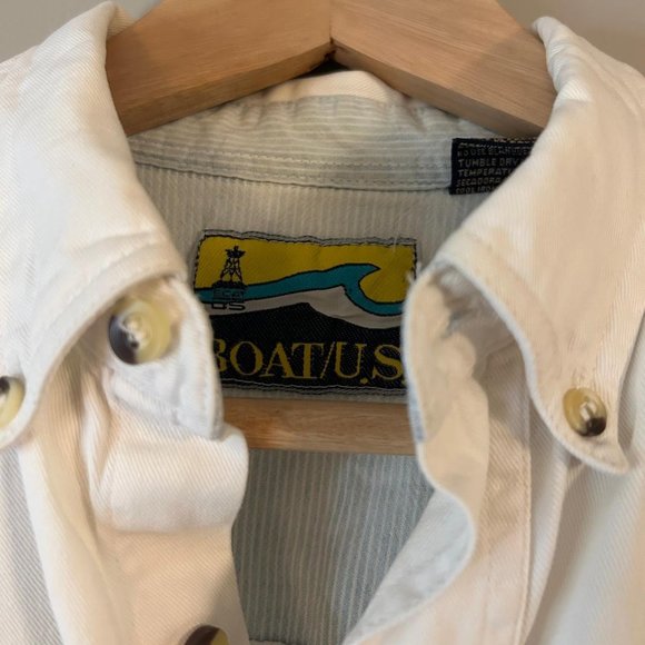 BOAT/US 100% Cotton Men's Button Down - Picture 2 of 4